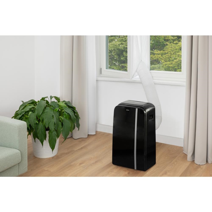 Sencor - Ar condicionado inteligente e portátil 3 em 1, incluindo acessórios 1450W/230V 12000 BTU Wi-Fi preto + comando