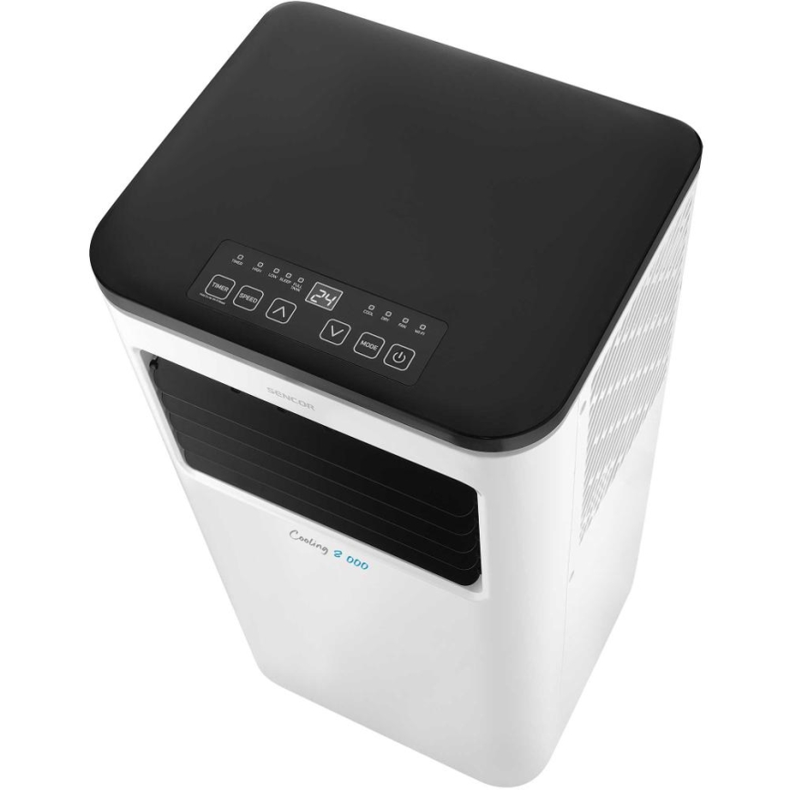 Sencor - Ar condicionado inteligente e portátil 3 em 1, incluindo acessórios 805W/230V 8000 BTU Wi-Fi + comando