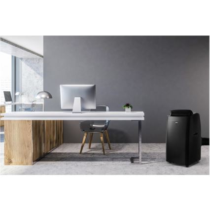 Sencor - Ar condicionado móvel inteligente 4 em 1 com acessórios completos 900W/230V 9000 BTU Wi-Fi preto + comando à distância
