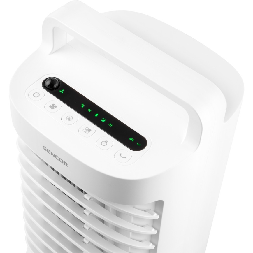 Sencor - Ar condicionado portátil 3 em 1 com visor LED 45W/230V branco + controlo remoto