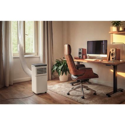 Sencor - Ar condicionado portátil inteligente 3 em 1 com acessórios completos 760 W/230 V 7000 BTU Wi-Fi branco + comando remoto