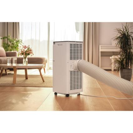 Sencor - Ar condicionado portátil inteligente 3 em 1 com acessórios completos 760 W/230 V 7000 BTU Wi-Fi branco + comando remoto