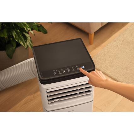 Sencor - Ar condicionado portátil inteligente 3 em 1 com acessórios completos 760 W/230 V 7000 BTU Wi-Fi branco + comando remoto