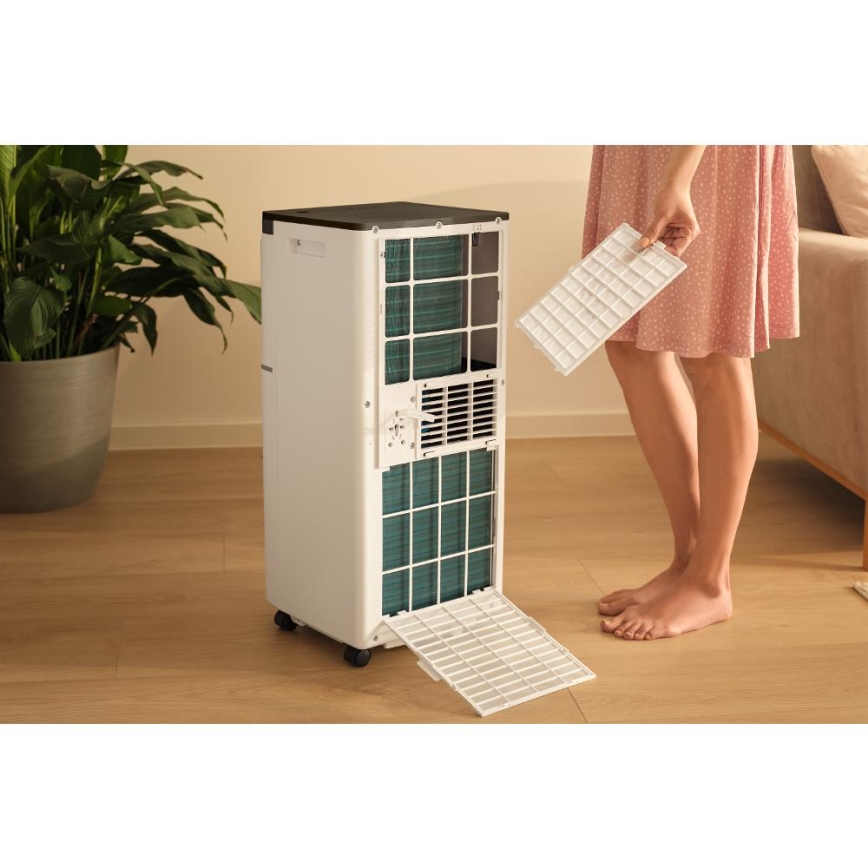 Sencor - Ar condicionado portátil inteligente 3 em 1 com acessórios completos 760 W/230 V 7000 BTU Wi-Fi branco + comando remoto