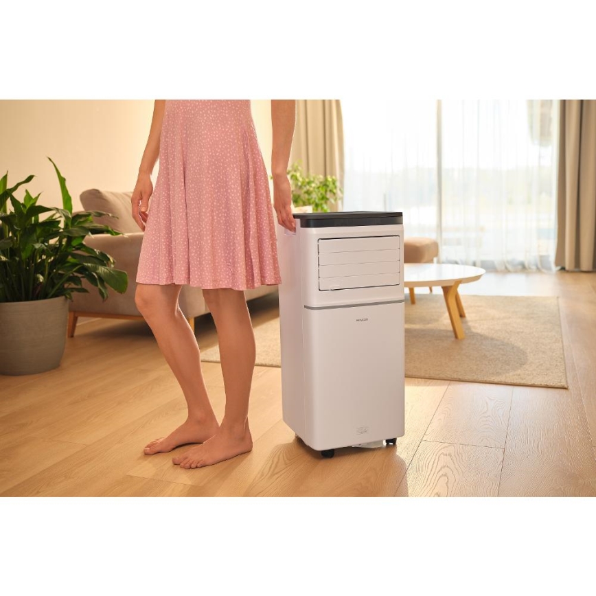 Sencor - Ar condicionado portátil inteligente 3 em 1 com acessórios completos 760 W/230 V 7000 BTU Wi-Fi branco + comando remoto