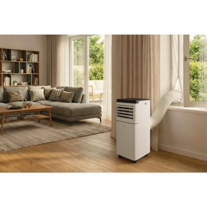Sencor - Ar condicionado portátil inteligente 3 em 1 com acessórios completos 760 W/230 V 7000 BTU Wi-Fi branco + comando remoto