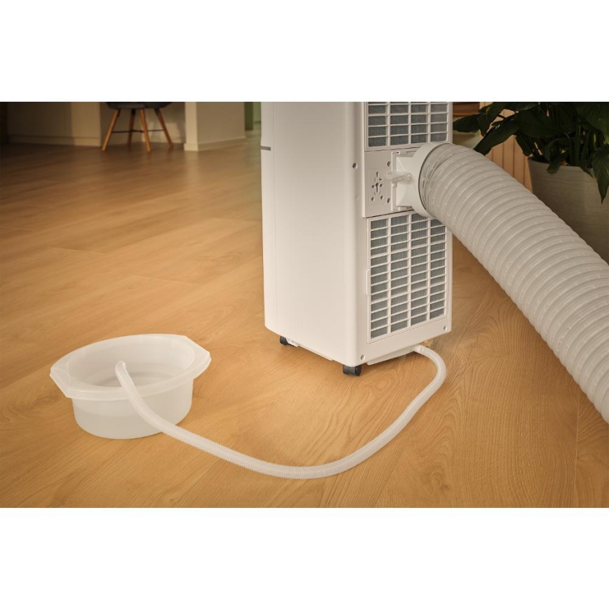 Sencor - Ar condicionado portátil inteligente 3 em 1 com acessórios completos 760 W/230 V 7000 BTU Wi-Fi branco + comando remoto