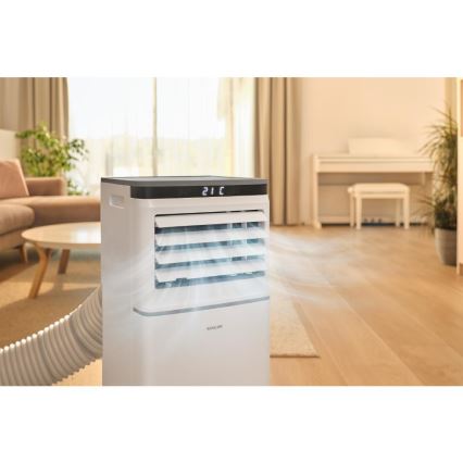 Sencor - Ar condicionado portátil inteligente 3 em 1, com todos os acessórios, 815W/230V, 8000 BTU, Wi‑Fi, branco + comando remoto