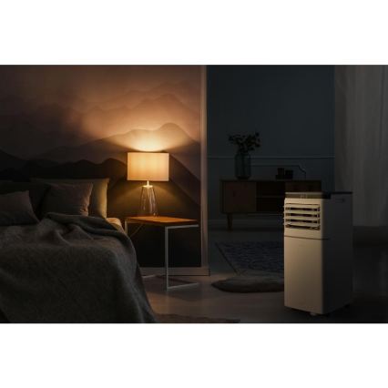 Sencor - Ar condicionado portátil inteligente 3 em 1, com todos os acessórios, 815W/230V, 8000 BTU, Wi‑Fi, branco + comando remoto