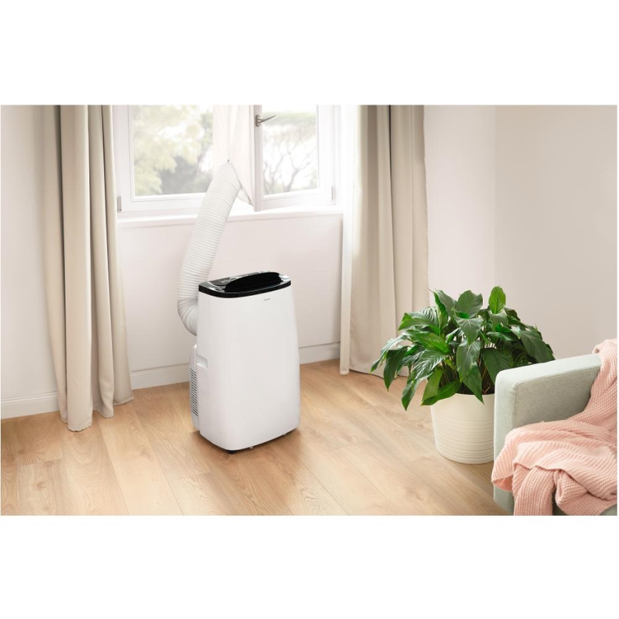 Sencor - Ar condicionado portátil inteligente 4 em 1 com acessórios completos, 1700 W/230 V, 12 000 BTU, Wi-Fi, branco + comando remoto
