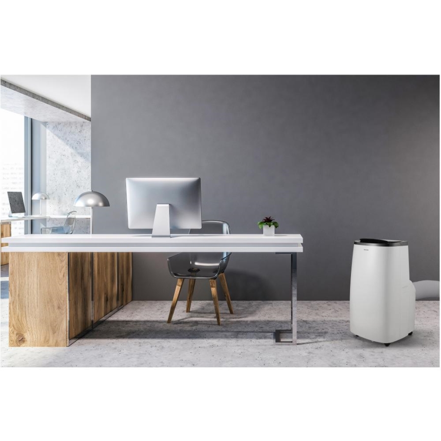 Sencor - Ar condicionado portátil inteligente 4 em 1 com acessórios completos, 1700 W/230 V, 12 000 BTU, Wi-Fi, branco + comando remoto