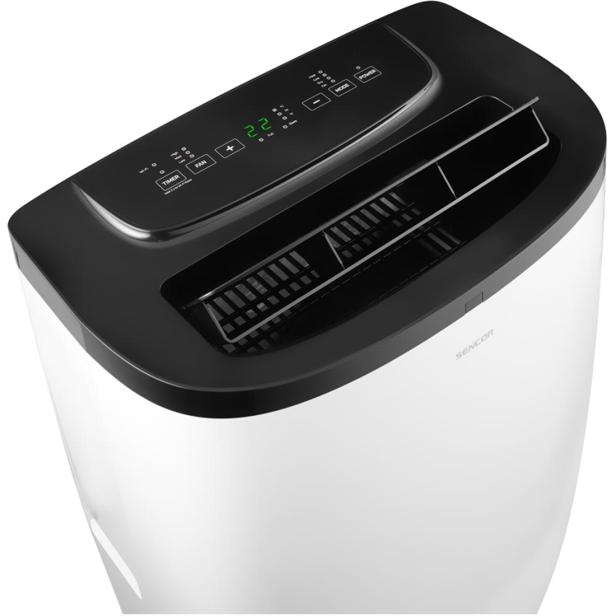 Sencor - Ar condicionado portátil inteligente 4 em 1 com acessórios completos, 1700 W/230 V, 12 000 BTU, Wi-Fi, branco + comando remoto