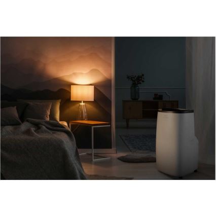 Sencor - Ar condicionado portátil inteligente 4 em 1 com kit completo de acessórios 1750W/230V 18000 BTU Wi-Fi branco + comando remoto