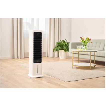 Sencor - Arrefecedor de ar móvel inteligente 60W/230V Wi-Fi branco + comando