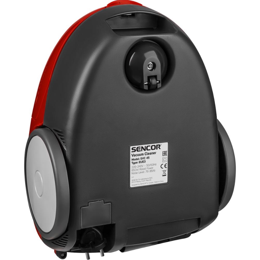 Sencor - Aspirador com saco 1,5 l 850W/230V vermelho/preto
