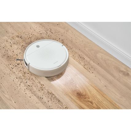 Sencor - Aspirador robô 2 em 1 com função de mopa 18W/1500 mAh branco + comando à distância