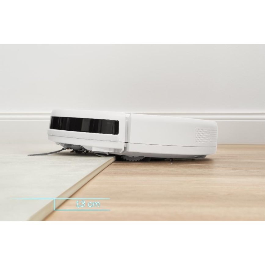 Sencor - Aspirador robô 2 em 1 com função de mopa 18W/1500 mAh branco + comando à distância