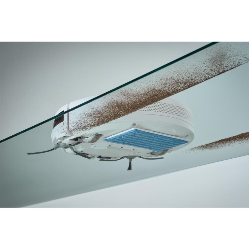 Sencor - Aspirador robô 2 em 1 com função de mopa 18W/1500 mAh branco + comando à distância