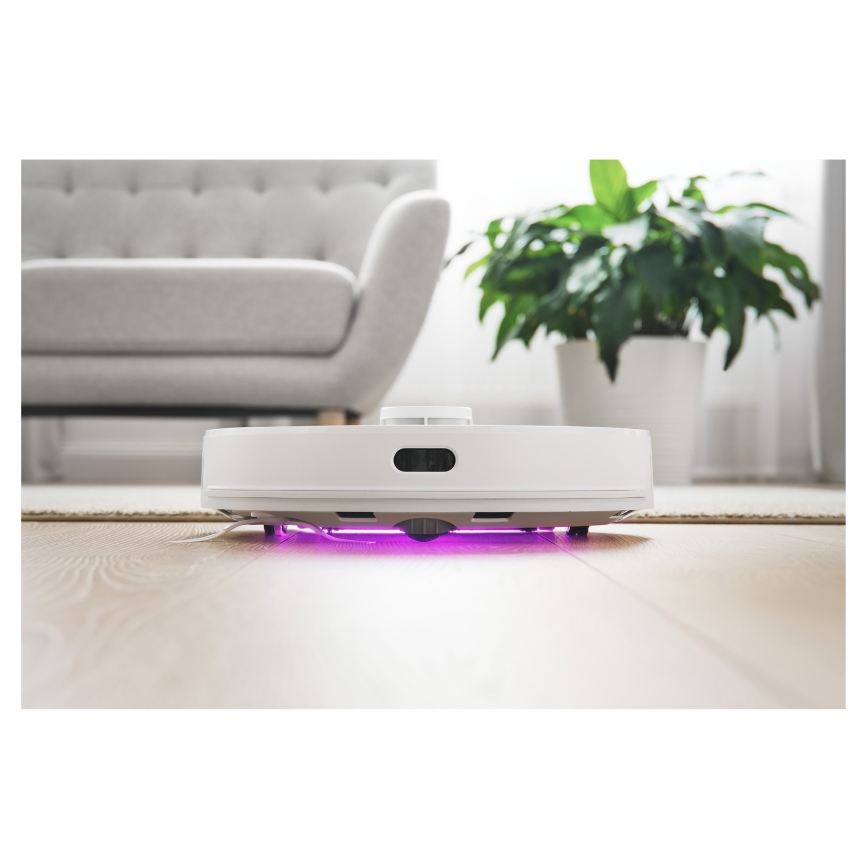 Sencor - Aspirador robótico 2 em 1 com mop, 50 W/5000 mAh, Wi-Fi, branco + controlo remoto