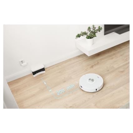 Sencor - Aspirador robótico 2 em 1 com mop, 50 W/5000 mAh, Wi-Fi, branco + controlo remoto