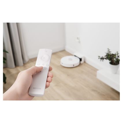 Sencor - Aspirador robótico 2 em 1 com mop, 50 W/5000 mAh, Wi-Fi, branco + controlo remoto