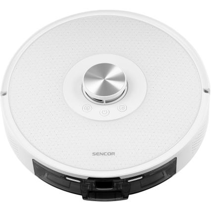 Sencor - Aspirador robótico 2 em 1 com mop, 50 W/5000 mAh, Wi-Fi, branco + controlo remoto