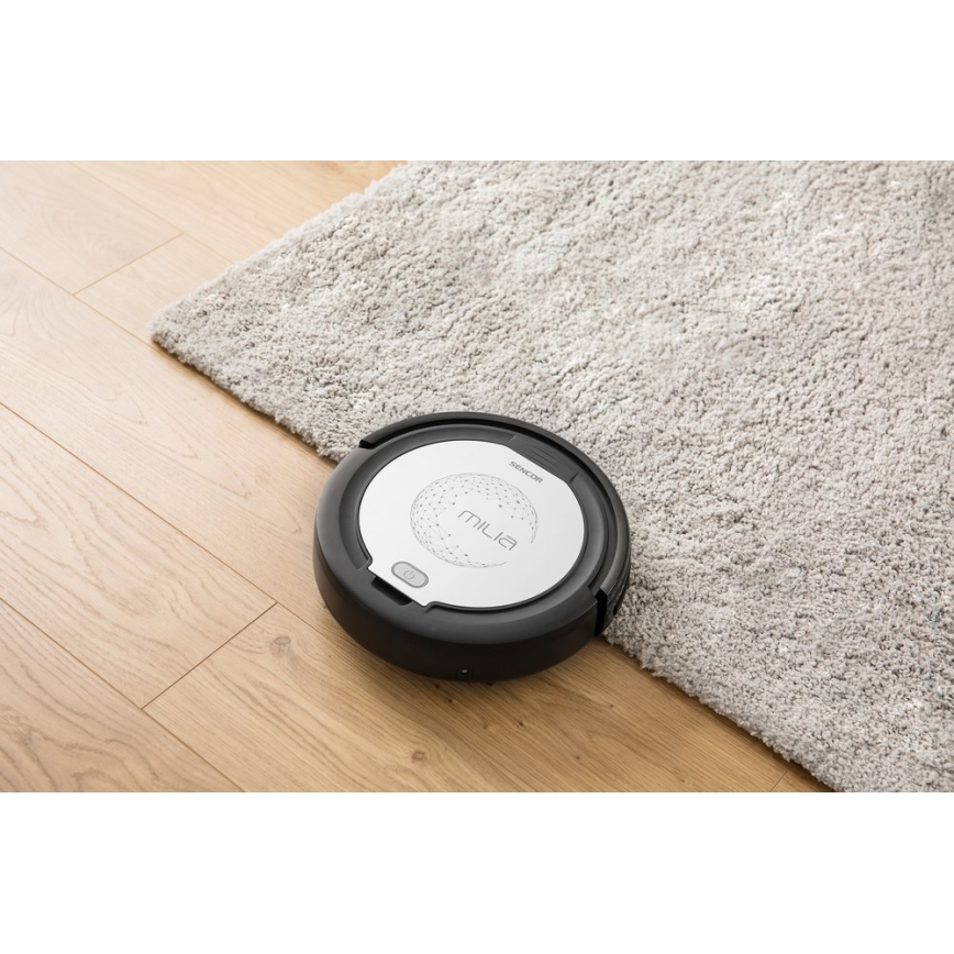 Sencor - Aspirador robô 2em1 15W/14,4V 1500 mAh preto