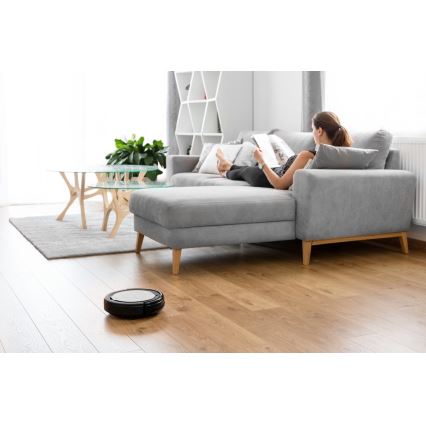 Sencor - Aspirador robô 2em1 15W/14,4V 1500 mAh preto