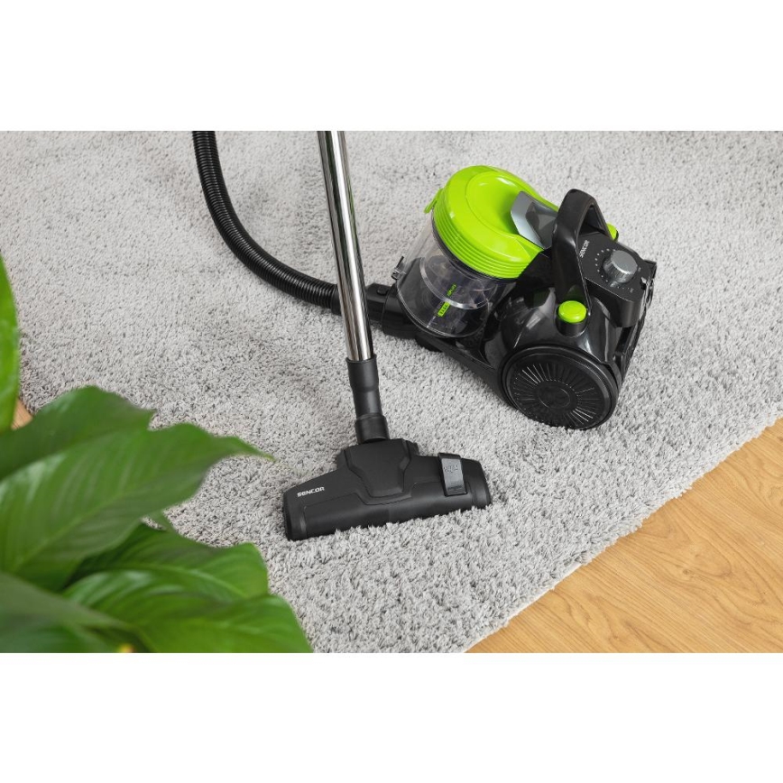 Sencor - Aspirador sem saco 2 l 700W/230V preto/verde