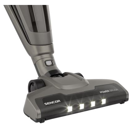 Sencor - Aspirador vertical 2em1 110W/21,6V 2000 mAh cinzento