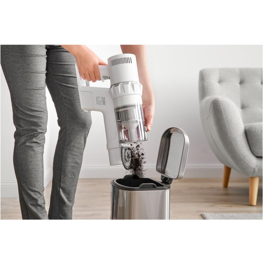 Sencor - Aspirador vertical sem fio 2 em 1 250W/2200 mAh branco