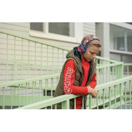 Sencor - Auscultadores sem fios com microfone 3,7V/400 mAh azul/vermelho