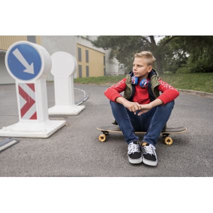 Sencor - Auscultadores sem fios com microfone 3,7V/400 mAh azul/vermelho