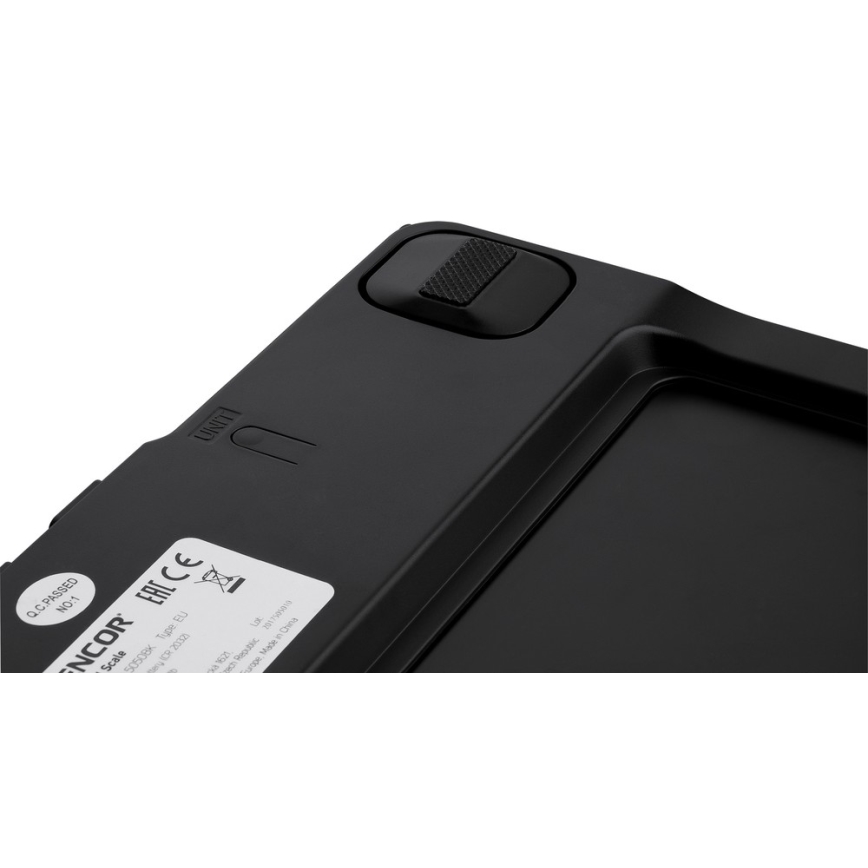 Sencor - Balança inteligente pessoal de fitness 1xCR2032 preta