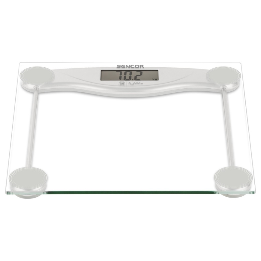 Sencor - Balança pessoal digital com ecrã LCD 1xCR2032