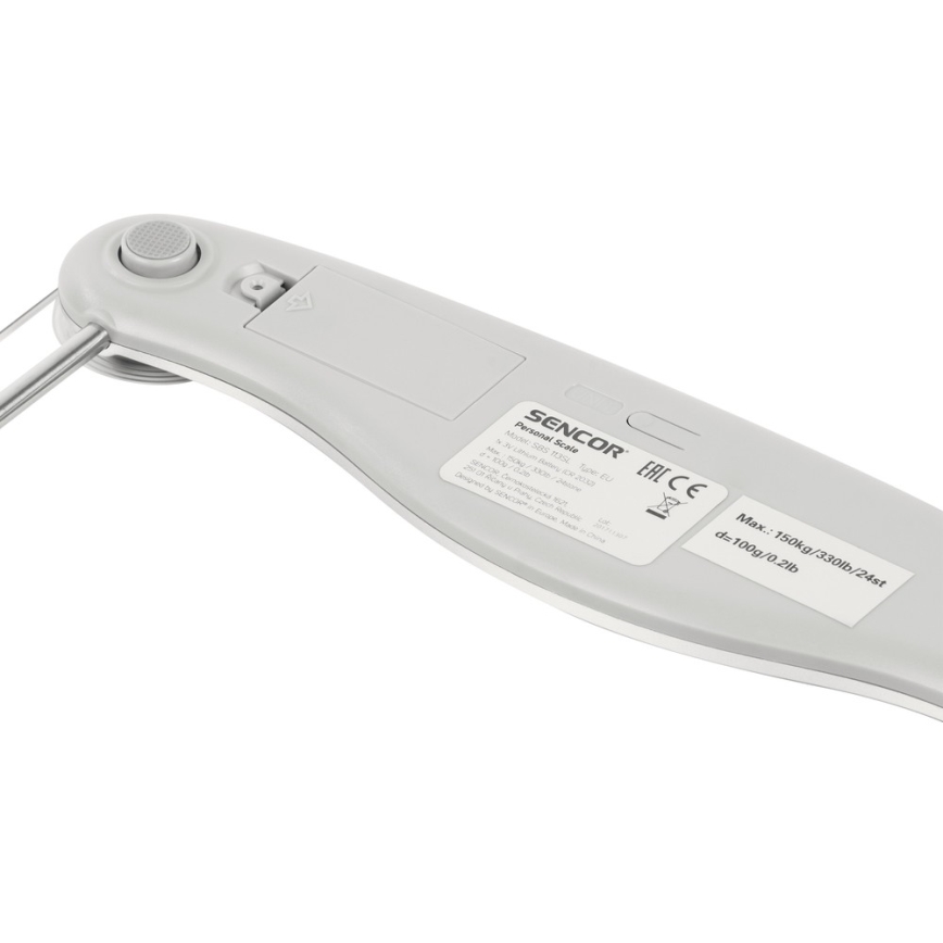 Sencor - Balança pessoal digital com ecrã LCD 1xCR2032