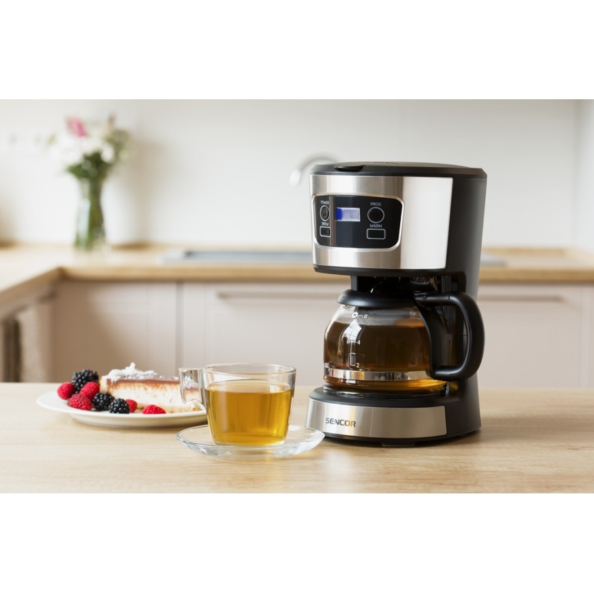 Sencor - Cafeteira de filtro com ecrã LCD 700W/230V