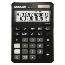 Sencor - Calculadora de mesa 1xLR44 preta