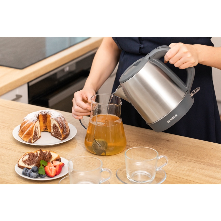 Sencor - Chaleira 1,2 l 2150W/230V aço inoxidável