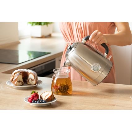 Sencor - Chaleira 1,7 l 2200W/230V aço inoxidável