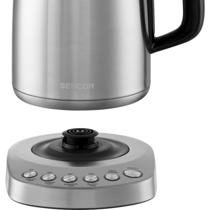 Sencor - Chaleira com termoregulação 1,7 l 2200W/230V aço inoxidável