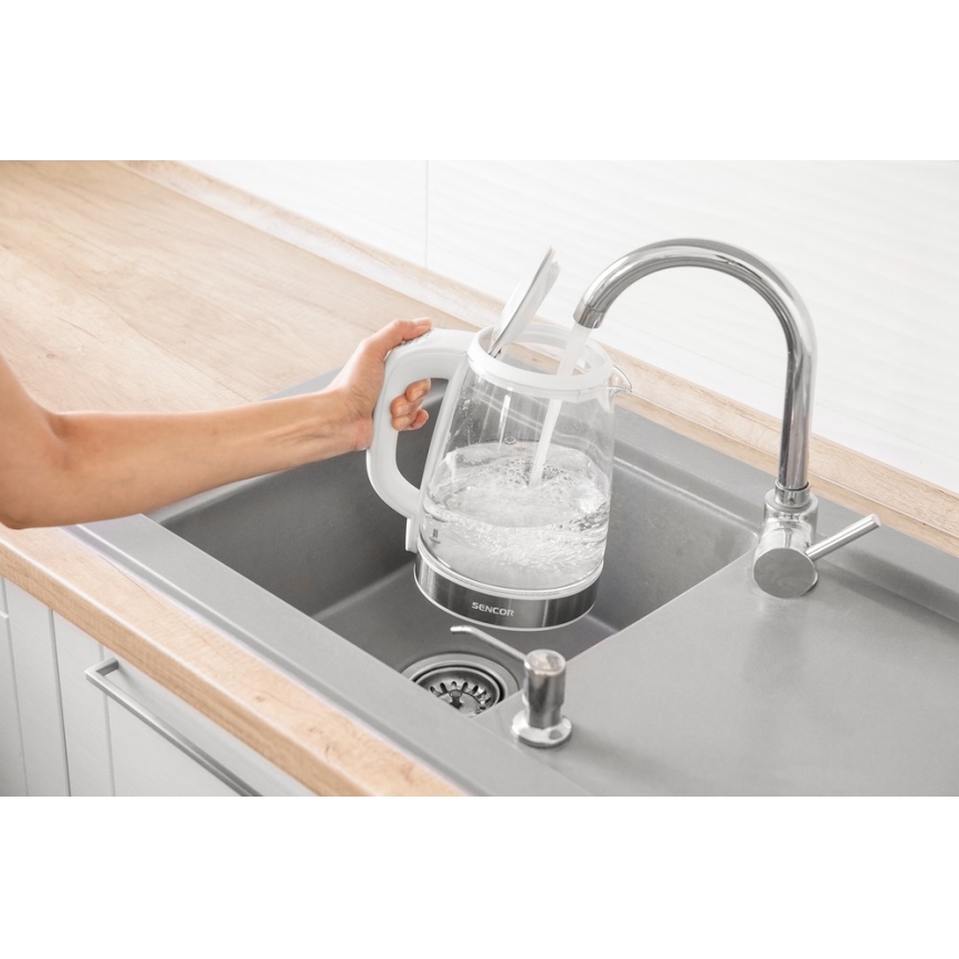 Sencor - Chaleira com termoregulação 2 l 2200W/230V branca