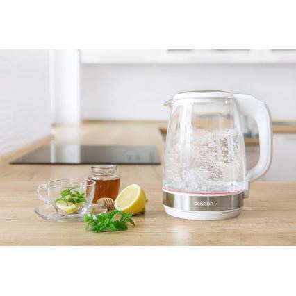 Sencor - Chaleira com termoregulação 2 l 2200W/230V branca