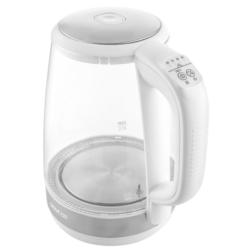 Sencor - Chaleira com termoregulação 2 l 2200W/230V branca
