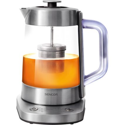 Sencor - Chaleira eléctrica rápida com controlo de temperatura 1,5 l 1500W/230V inox