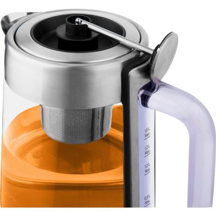 Sencor - Chaleira eléctrica rápida com controlo de temperatura 1,5 l 1500W/230V inox
