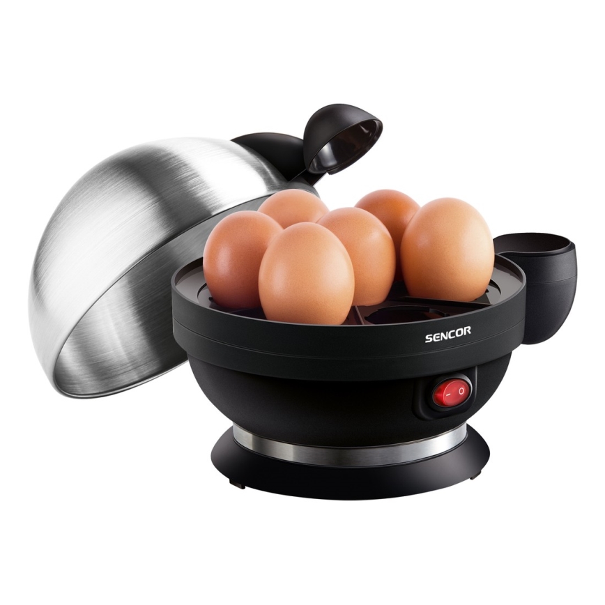 Sencor - Cozedor de ovos 320-380W/230V preto/cromado mate