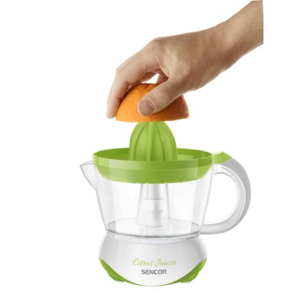 Sencor - Espremedor elétrico de citrinos 0,7 l 40W/230V branco/verde