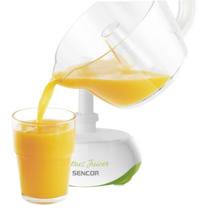 Sencor - Espremedor elétrico de citrinos 0,7 l 40W/230V branco/verde