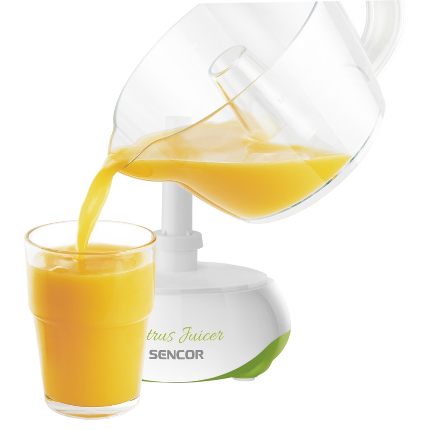 Sencor - Espremedor elétrico de citrinos 0,7 l 40W/230V branco/verde